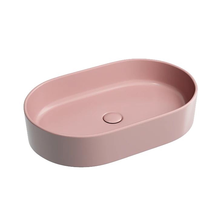 Раковина накладная Ceramica nova Element 600*380*122мм CN6048MP розовая матовая
