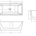 Акриловая ванна ABBER 160x80 AB9224-1.6 белая глянцевая