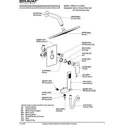Душевой комплект Bravat Phillis F856101C-A-ENG с внутренней частью, хром