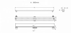 Душевой лоток Berges Super Slim 80 092154 золото глянец