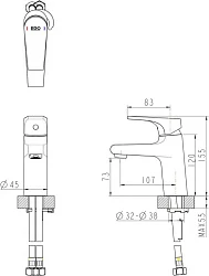 Смеситель для раковины Bravat Source F1173218CP-ENG хром