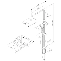 Душевая стойка AM.PM X-Joy F40885A24 хром
