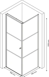 Душевой уголок Berges Dark 90x90см 061020L профиль черный, стекло прозрачное