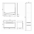 Зеркало Comforty Самара 76 кофе 00004134972CF с подсветкой, светлое дерево