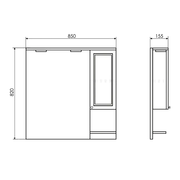 Зеркало-шкаф Comforty Севилья 85 00003132625CF слоновая кость
