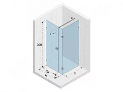 Душевой уголок Riho SZ Scandic NXT X204 160х90см R G001098121 профиль черный, стекло прозрачное