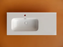 Раковина встраиваемая Ceramica Nova Element 100см CN7003L чаша слева, белая