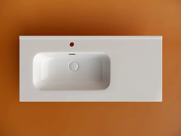 Раковина встраиваемая Ceramica Nova Element 100см CN7003L чаша слева, белая