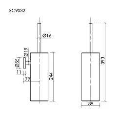 Ершик Sancos Base SC9032GG вороненая сталь