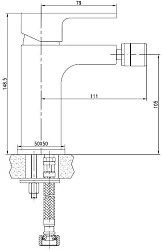 Смеситель Aquanet Cubic SD90444-2 для биде