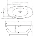 Акриловая ванна ABBER 165x80 AB9207MB черная матовая