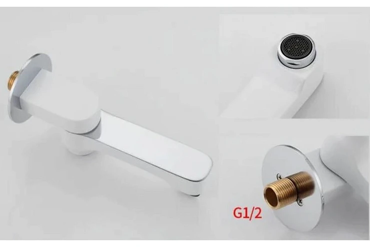 Душевой комплект Gappo G7148-8 с внутренней частью, белый/хром