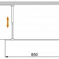 Душевая перегородка Cezares LIBERTA 85см LIBERTA-L-1-85-C-Cr профиль хром, стекло прозрачное