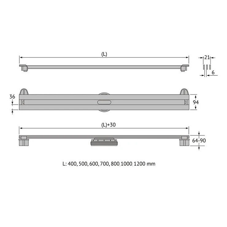 Душевой лоток Berges Super Slim 70 092053 золото глянец