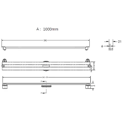 Душевой лоток Berges Super Slim 100 091155 хром