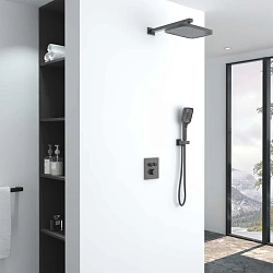Душевой комплект Vincea VSFW-321MT1GM вороненая сталь