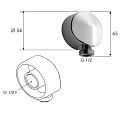 Шланговое подключение для душа Remer RR 309 L 1/2 хром