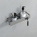 Полка Boheme Q 10965-CR с двумя крючками, хром