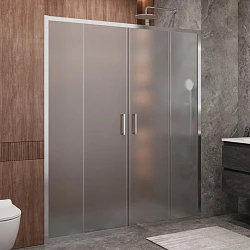 Душевая дверь в нишу Cezares Molveno 170см MOLVENO-BF-2-170-P-Cr профиль хром, стекло текстурное