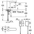 Смеситель для раковины Grohe Eurosmart Cosmopolitan E 36325001 хром