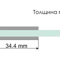 Шторка на ванну Wasserkraft Leine 80x140см 35P01-80 Fixed профиль хром, стекло прозрачное