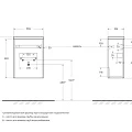 Тумба под раковину BelBagno Pietra Mini 40 R PIETRA MINI-400-1A-SO-BL-R белая глянцевая