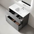 Тумба под раковину Sancos Folk Floor 100 FL100FRES правая, напольная, Ergraut soft