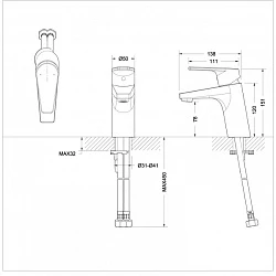Смеситель для раковины Bravat Line F15299C-1 хром