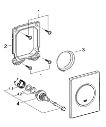 Кнопка смыва Grohe Nova cosmopolitan 38804SH0 хром глянцевая