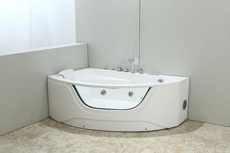 Акриловая ванна Black & White Galaxy GB5008 R  с гидромассажем160x160 белая глянцевая
