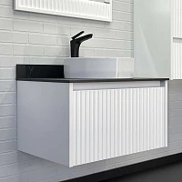 Тумба с раковиной Comforty Марсель 75 белая матовая