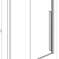 Душевая дверь в нишу Bravat Slimline 120x195см BD120.4105A профиль хром, стекло прозрачное