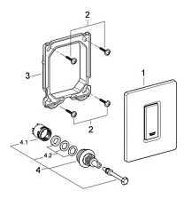 Кнопка смыва Grohe Skate Cosmopolitan 38784000 хром глянцевая