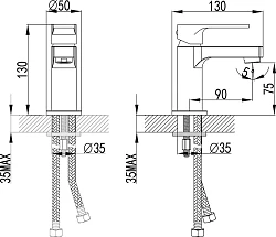 Смеситель для раковины Lemark plus Grace LM1506C хром