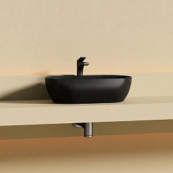 Раковина накладная Ceramica Nova Twist CN12001MB черная матовая