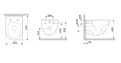 Унитаз подвесной AM.PM Like C801701SC белый глянец