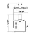 Держатель туалетной бумаги Wasserkraft Leine K-5025 с крышкой, хром