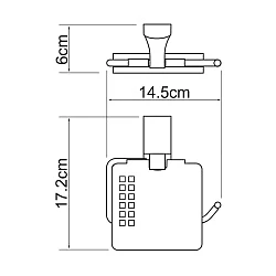 Держатель туалетной бумаги Wasserkraft Leine K-5025 с крышкой, хром