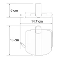 Держатель туалетной бумаги Wasserkraft Berkel K-6825 с крышкой, хром