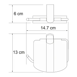 Держатель туалетной бумаги Wasserkraft Berkel K-6825 с крышкой, хром