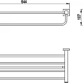 Полка Timo Selene 10058/00 для полотенец, хром