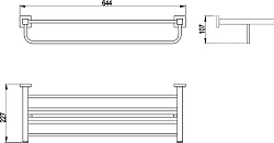Полка Timo Selene 10058/00 для полотенец, хром