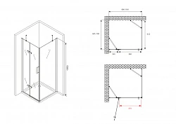 Душевой уголок ABBER Zart 100x70см AG08100-S71 профиль хром, стекло прозрачное