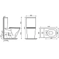 Чаша для унитаза-компакта Ceramica Nova Cubic CN1803-B
