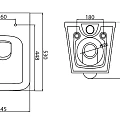 Чаша для унитаза подвесного BelBagno DORY BB522ACHR