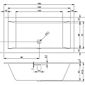 Акриловая ванна Riho Rething Cubic 180x90 Plug & Play B107011005 правая, белая глянцевая