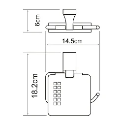 Держатель туалетной бумаги Wasserkraft Lopau K-6025 с крышкой, хром