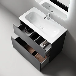 Тумба под раковину Sancos Folk Floor 90 FL90FGS напольная, Grey soft