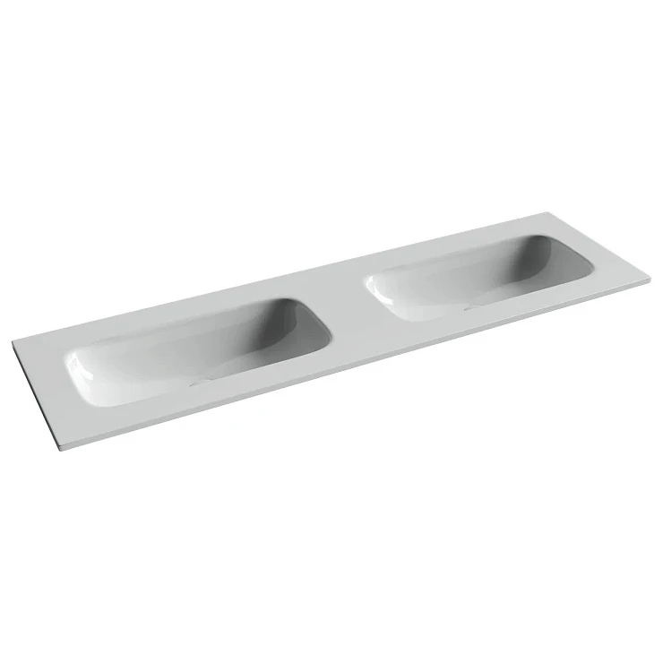 Раковина двойная встраиваемая Ceramica Nova Grace 160 см CN7023wx белая глянцевая