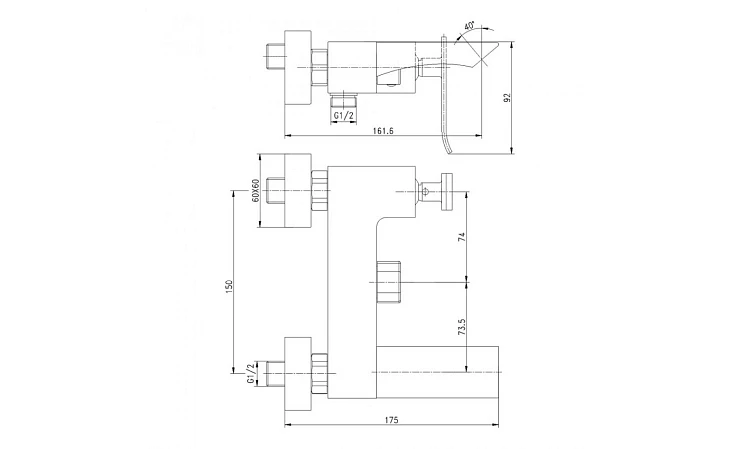 Смеситель для ванны с душем Lemark Contest LM5814CW хром